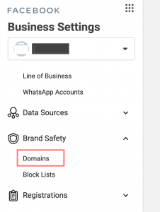 1 step - go to domains section