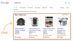 example search ads