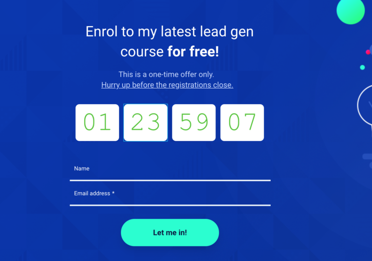 landing page for sales funnel